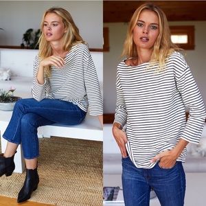 NWT Emerson Fry Sailor Top Navy Stripe